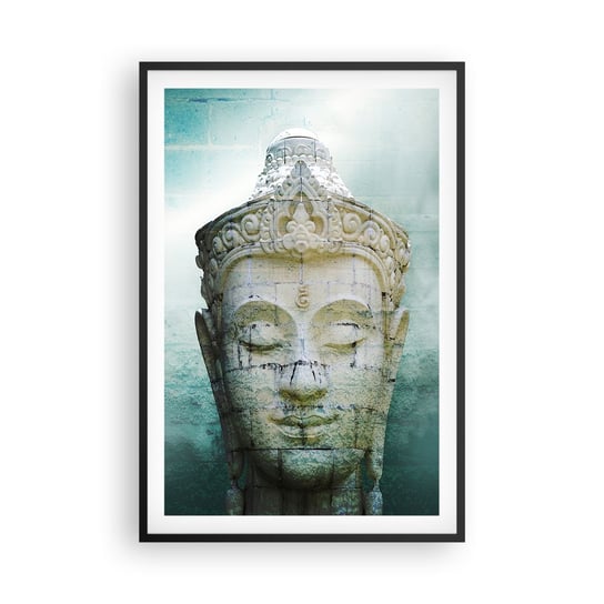 Obraz - Plakat - Poszukując światła - 61x91cm - Budda Posąg Buddy Azja - Foto Plakaty na ścianę w czarnej ramie - Plakat do Salonu Sypialni ARTTOR ARTTOR