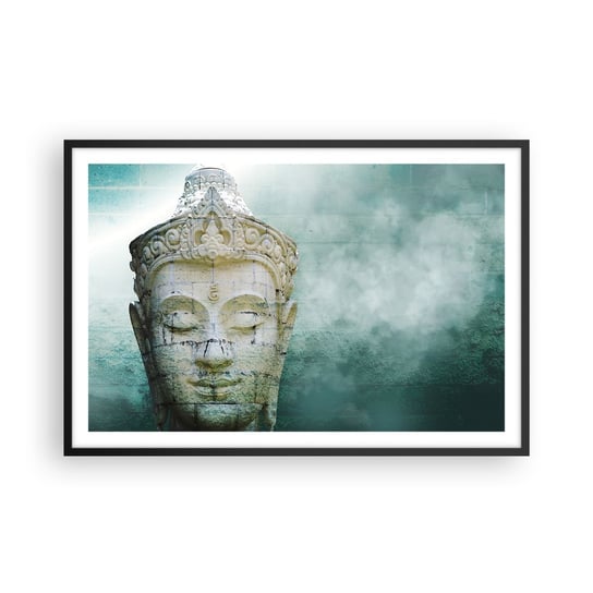 Obraz - Plakat - Poszukując światła - 91x61cm - Budda Posąg Buddy Azja - Foto Plakaty na ścianę w czarnej ramie - Plakat do Salonu Sypialni ARTTOR ARTTOR