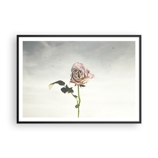 Obraz - Plakat - Powitanie wiosny - 100x70cm - Róża Kwiat Sztuka - Foto Plakaty w ramie koloru czarnego do Salonu Sypialni ARTTOR ARTTOR