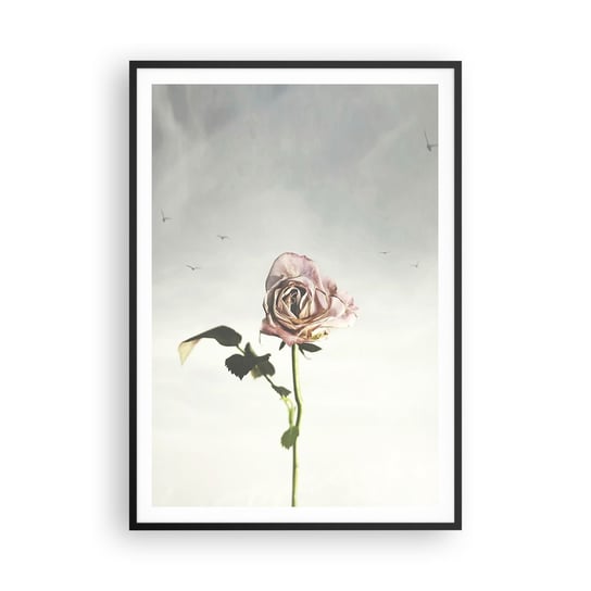 Obraz - Plakat - Powitanie wiosny - 70x100cm - Róża Kwiat Sztuka - Foto Plakaty w ramie koloru czarnego do Salonu Sypialni ARTTOR ARTTOR