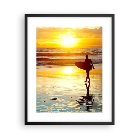 Obraz - Plakat - Powrót wojownika - 40x50cm - Sport Surfing Indonezja - Foto Plakaty w ramie koloru czarnego do Salonu Sypialni ARTTOR ARTTOR