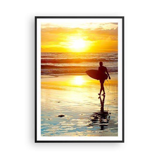Obraz - Plakat - Powrót wojownika - 70x100cm - Sport Surfing Indonezja - Foto Plakaty w ramie koloru czarnego do Salonu Sypialni ARTTOR ARTTOR