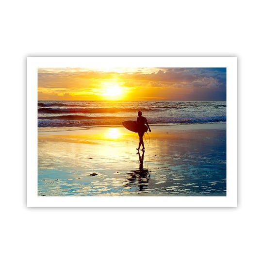 Obraz - Plakat - Powrót wojownika - 70x50cm - Sport Surfing Indonezja - Nowoczesny modny obraz Plakat bez ramy do Salonu Sypialni ARTTOR ARTTOR