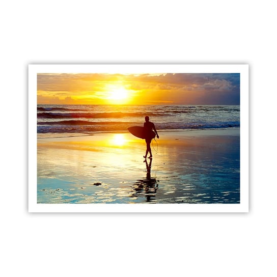 Obraz - Plakat - Powrót wojownika - 91x61cm - Sport Surfing Indonezja - Foto Plakaty na ścianę bez ramy - Plakat do Salonu Sypialni ARTTOR ARTTOR
