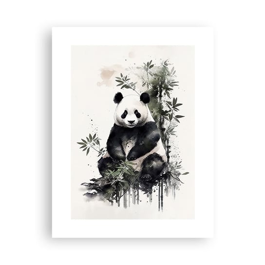 Obraz - Plakat - Pozdrowienia z Chin - 30x40cm - Panda Bambus Azja - Foto Plakaty na ścianę bez ramy - Plakat do Salonu Sypialni ARTTOR ARTTOR