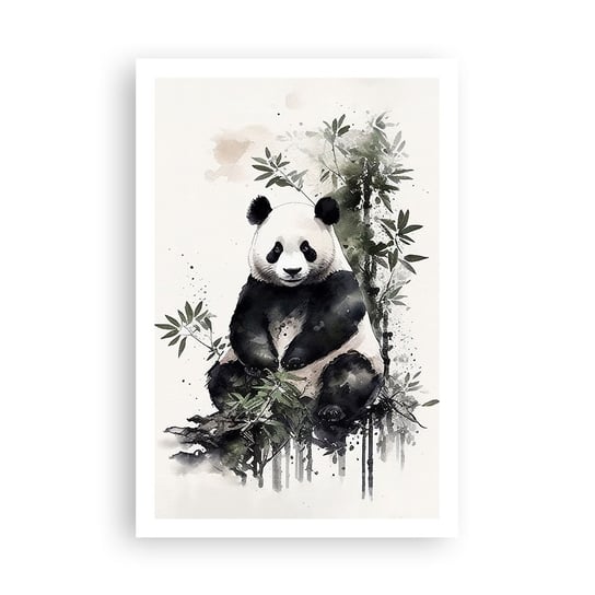 Obraz - Plakat - Pozdrowienia z Chin - 61x91cm - Panda Bambus Azja - Foto Plakaty na ścianę bez ramy - Plakat do Salonu Sypialni ARTTOR ARTTOR