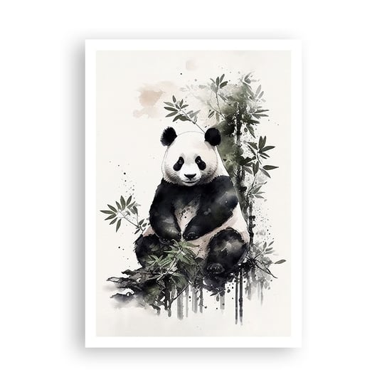 Obraz - Plakat - Pozdrowienia z Chin - 70x100cm - Panda Bambus Azja - Foto Plakaty bez ramy na ścianę do Salonu Sypialni ARTTOR ARTTOR