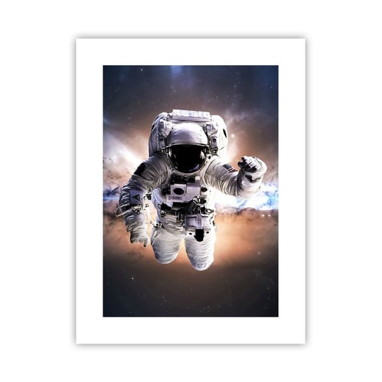 Obraz - Plakat - Pozdrowienia z kosmosu - 30x40cm - Astronauta Kosmos Kosmonauta - Foto Plakaty na ścianę bez ramy - Plakat do Salonu Sypialni ARTTOR ARTTOR