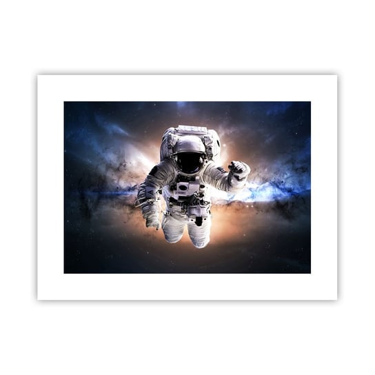 Obraz - Plakat - Pozdrowienia z kosmosu - 40x30cm - Astronauta Kosmos Kosmonauta - Foto Plakaty na ścianę bez ramy - Plakat do Salonu Sypialni ARTTOR ARTTOR