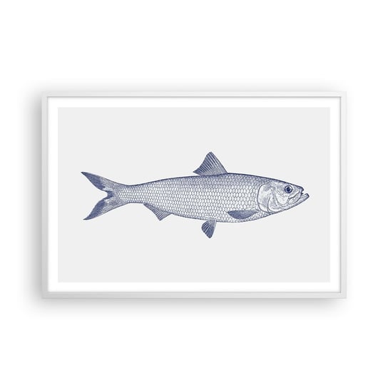 Obraz - Plakat - Pozdrowienia z północnych mórz - 91x61cm - Ryba Zwierzę Morskie Styl Nadmorski - Foto Plakaty na ścianę w ramie białej - Plakat do Salonu Sypialni ARTTOR ARTTOR