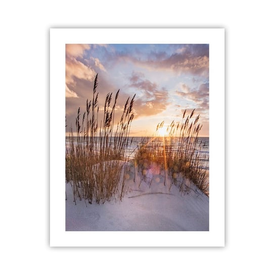 Obraz - Plakat - Pożegnanie słońca i wiatru - 40x50cm - Krajobraz Morze Plaża - Foto Plakaty bez ramy do Salonu Sypialni ARTTOR ARTTOR