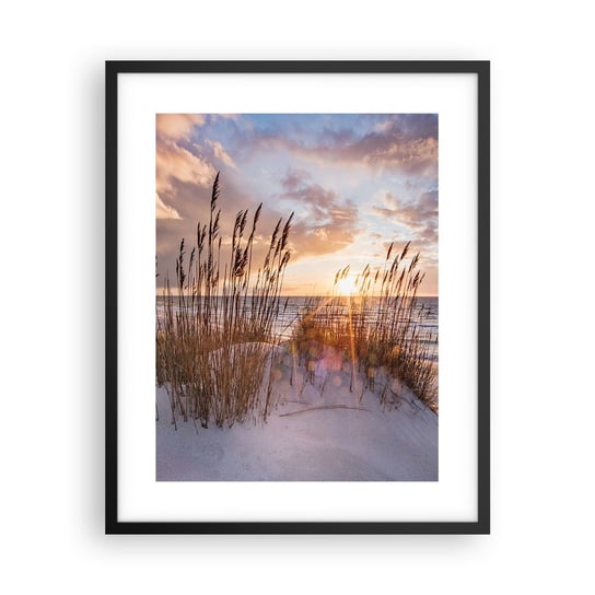 Obraz - Plakat - Pożegnanie słońca i wiatru - 40x50cm - Krajobraz Morze Plaża - Foto Plakaty w ramie koloru czarnego do Salonu Sypialni ARTTOR ARTTOR