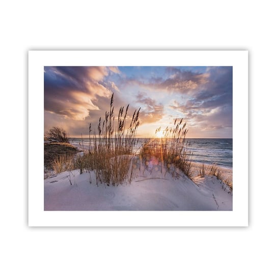 Obraz - Plakat - Pożegnanie słońca i wiatru - 50x40cm - Krajobraz Morze Plaża - Foto Plakaty bez ramy do Salonu Sypialni ARTTOR ARTTOR