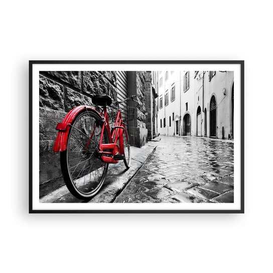 Obraz - Plakat - Prawdziwe piękno się nie starzeje - 100x70cm - Miasto Architektura Rower - Foto Plakaty w ramie koloru czarnego do Salonu Sypialni ARTTOR ARTTOR