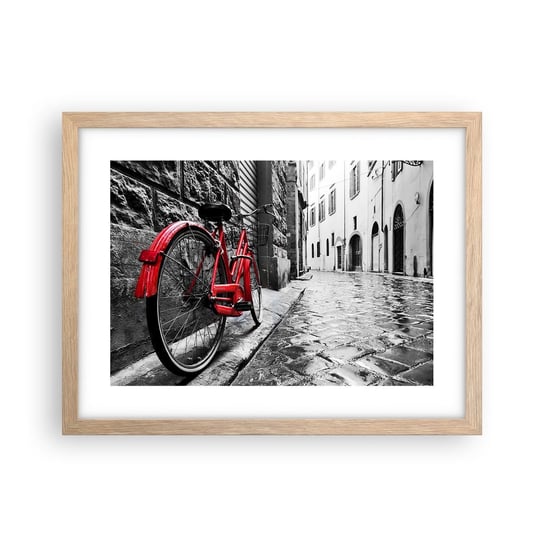 Obraz - Plakat - Prawdziwe piękno się nie starzeje - 40x30cm - Miasto Architektura Rower - Foto Plakaty na ścianę w ramie jasny dąb - Plakat do Salonu Sypialni ARTTOR ARTTOR