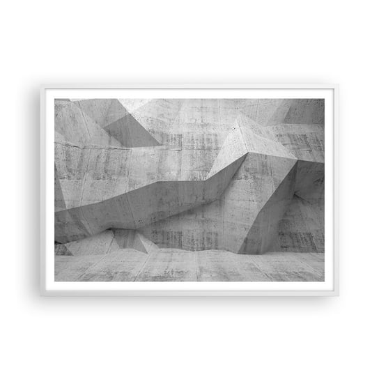Obraz - Plakat - Prawdziwe wyzwanie - 100x70cm - Abstrakcja Sztuka 3D - Foto Plakaty w ramie koloru białego do Salonu Sypialni ARTTOR ARTTOR
