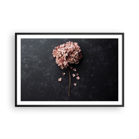 Obraz - Plakat - Prawdziwie romantyczny znak - 91x61cm - Kwiat Hortensja Natura - Foto Plakaty na ścianę w czarnej ramie - Plakat do Salonu Sypialni ARTTOR ARTTOR