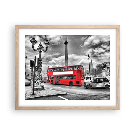 Obraz - Plakat - Prawdziwy krwioobieg miasta - 50x40cm - Miasta Londyn Architektura - Foto Plakaty w ramie koloru jasny dąb do Salonu Sypialni ARTTOR ARTTOR
