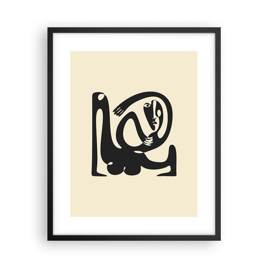 Obraz - Plakat - Prawie Picasso - 40x50cm - Abstrakcja Sztuka Grafika - Foto Plakaty w ramie koloru czarnego do Salonu Sypialni ARTTOR ARTTOR