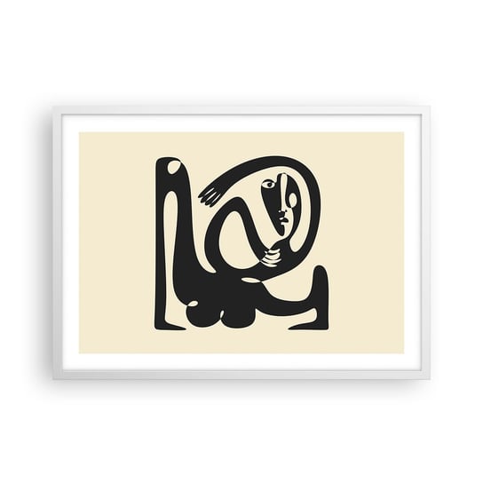 Obraz - Plakat - Prawie Picasso - 70x50cm - Abstrakcja Sztuka Grafika - Nowoczesny modny obraz Plakat rama biała ARTTOR ARTTOR