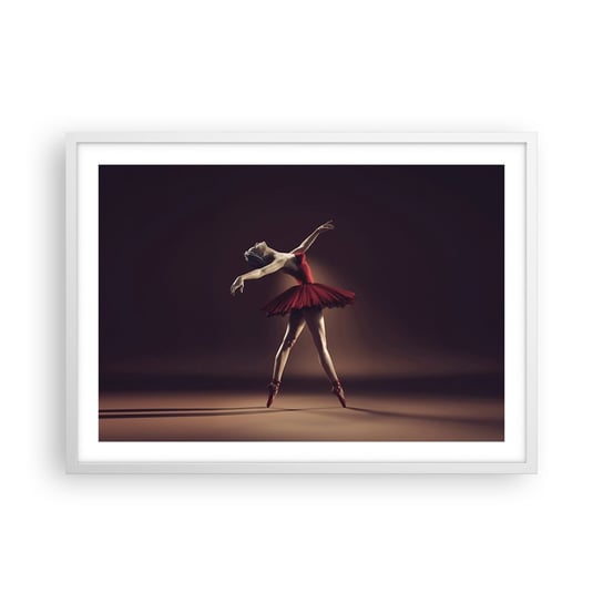 Obraz - Plakat - Prima ballerina - 70x50cm - Baletnica Taniec Balet - Nowoczesny modny obraz Plakat rama biała ARTTOR ARTTOR