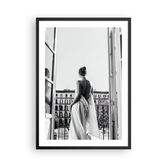 Obraz - Plakat - Przebudzenie zmysłów - 50x70cm - Kobieta Modelka Architektura - Nowoczesny modny obraz Plakat czarna rama ARTTOR ARTTOR