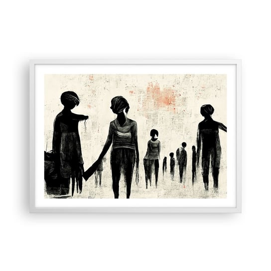 Obraz - Plakat - Przeciw samotności - 70x50cm - Kobiety Praca Sztuka - Nowoczesny modny obraz Plakat rama biała ARTTOR ARTTOR