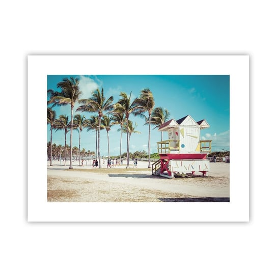 Obraz - Plakat - Przed tobą piękny dzień - 40x30cm - Krajobraz Plaża Floryda - Foto Plakaty na ścianę bez ramy - Plakat do Salonu Sypialni ARTTOR ARTTOR