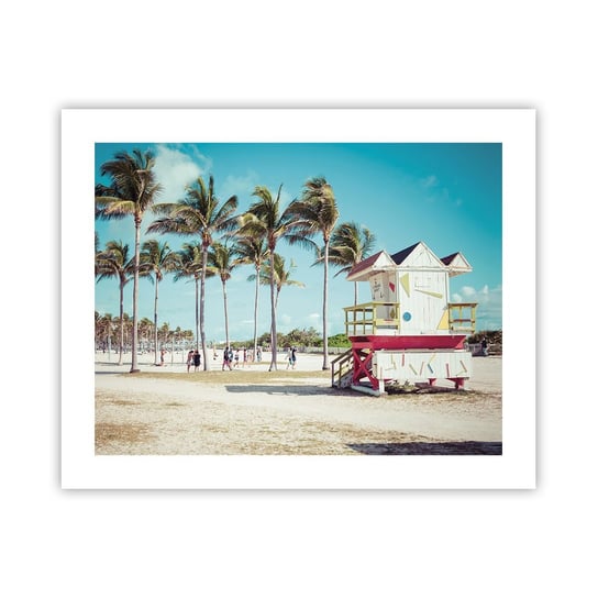 Obraz - Plakat - Przed tobą piękny dzień - 50x40cm - Krajobraz Plaża Floryda - Foto Plakaty bez ramy do Salonu Sypialni ARTTOR ARTTOR