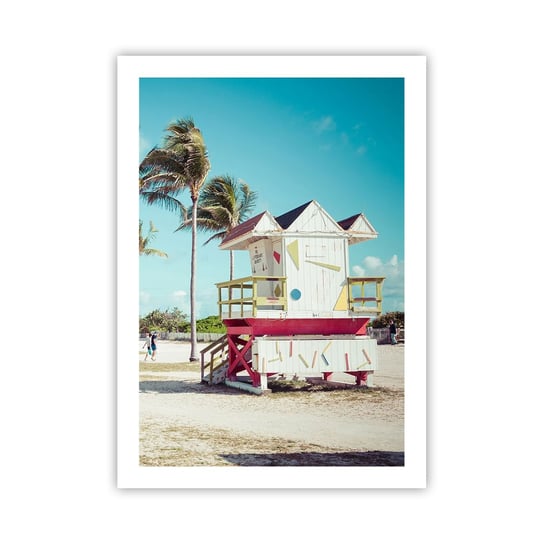Obraz - Plakat - Przed tobą piękny dzień - 50x70cm - Krajobraz Plaża Floryda - Nowoczesny modny obraz Plakat bez ramy do Salonu Sypialni ARTTOR ARTTOR