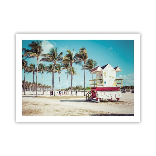 Obraz - Plakat - Przed tobą piękny dzień - 70x50cm - Krajobraz Plaża Floryda - Nowoczesny modny obraz Plakat bez ramy do Salonu Sypialni ARTTOR ARTTOR