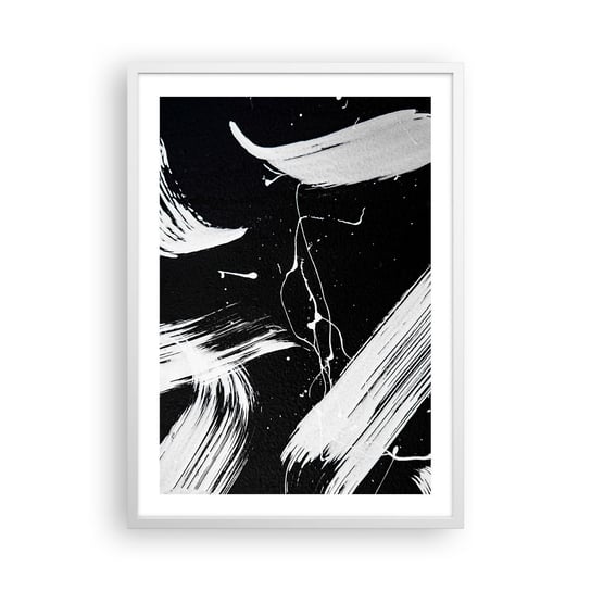 Obraz - Plakat - Przełamać mrok - 50x70cm - Abstrakcja Sztuka Współczesna Farba - Nowoczesny modny obraz Plakat rama biała ARTTOR ARTTOR