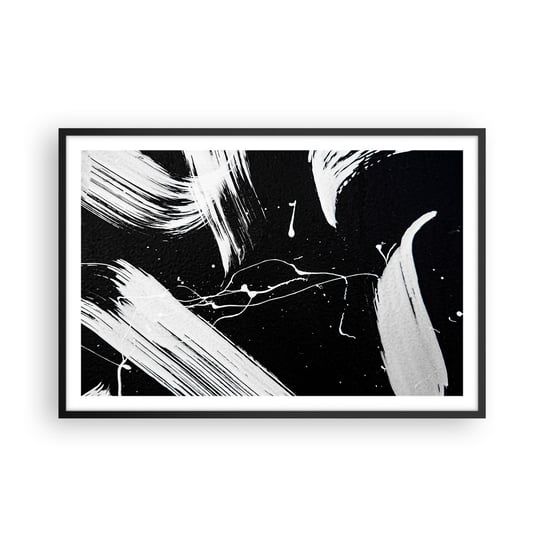 Obraz - Plakat - Przełamać mrok - 91x61cm - Abstrakcja Sztuka Współczesna Farba - Foto Plakaty na ścianę w czarnej ramie - Plakat do Salonu Sypialni ARTTOR ARTTOR