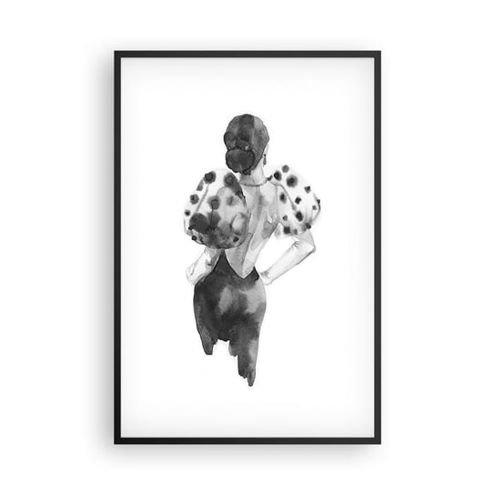 Obraz - Plakat - Przeszła tuż obok - 61x91cm - Kobieta Moda Modelka - Foto Plakaty na ścianę w czarnej ramie - Plakat do Salonu Sypialni ARTTOR ARTTOR