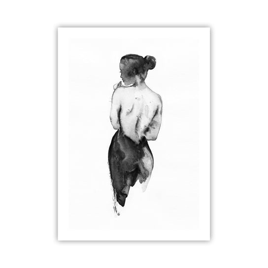Obraz - Plakat - Przy niej świat znika - 50x70cm - Kobieta Ciało Kobiety Grafika - Nowoczesny modny obraz Plakat bez ramy do Salonu Sypialni ARTTOR ARTTOR