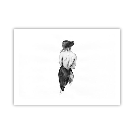 Obraz - Plakat - Przy niej świat znika - 70x50cm - Kobieta Ciało Kobiety Grafika - Nowoczesny modny obraz Plakat bez ramy do Salonu Sypialni ARTTOR ARTTOR