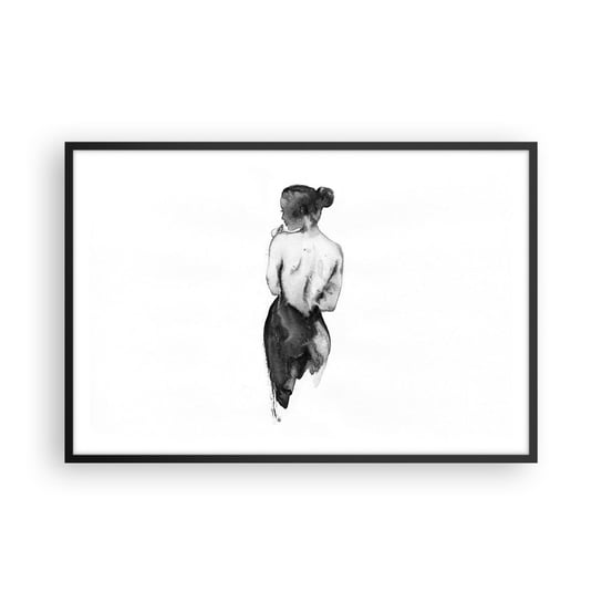 Obraz - Plakat - Przy niej świat znika - 91x61cm - Kobieta Ciało Kobiety Grafika - Foto Plakaty na ścianę w czarnej ramie - Plakat do Salonu Sypialni ARTTOR ARTTOR