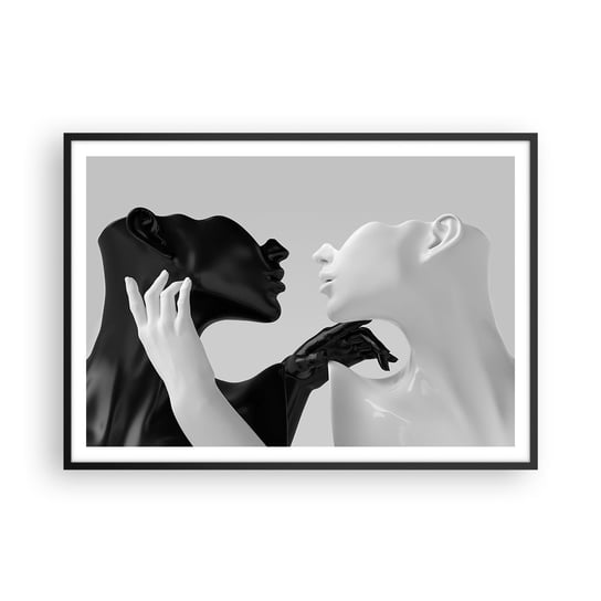 Obraz - Plakat - Przyciąganie – pożądanie - 100x70cm - Abstrakcja Manekin Posąg - Foto Plakaty w ramie koloru czarnego do Salonu Sypialni ARTTOR ARTTOR
