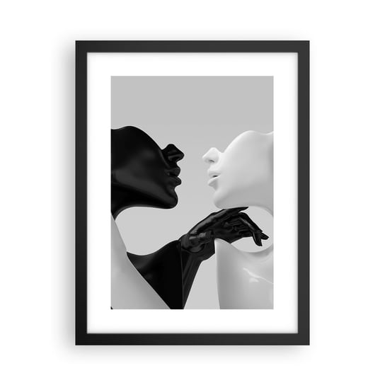 Obraz - Plakat - Przyciąganie – pożądanie - 30x40cm - Abstrakcja Manekin Posąg - Foto Plakaty na ścianę w czarnej ramie - Plakat do Salonu Sypialni ARTTOR ARTTOR