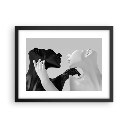 Obraz - Plakat - Przyciąganie – pożądanie - 40x30cm - Abstrakcja Manekin Posąg - Foto Plakaty na ścianę w czarnej ramie - Plakat do Salonu Sypialni ARTTOR ARTTOR