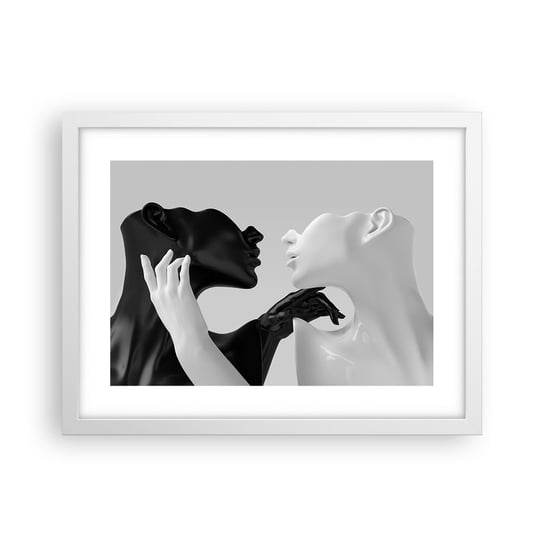 Obraz - Plakat - Przyciąganie – pożądanie - 40x30cm - Abstrakcja Manekin Posąg - Foto Plakaty na ścianę w ramie białej - Plakat do Salonu Sypialni ARTTOR ARTTOR