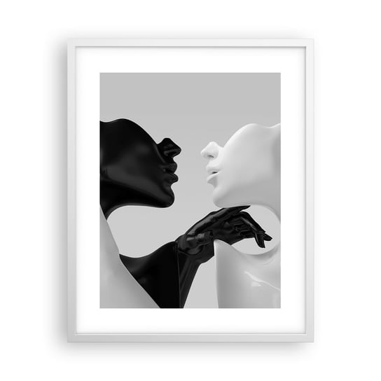 Obraz - Plakat - Przyciąganie – pożądanie - 40x50cm - Abstrakcja Manekin Posąg - Foto Plakaty w ramie koloru białego do Salonu Sypialni ARTTOR ARTTOR