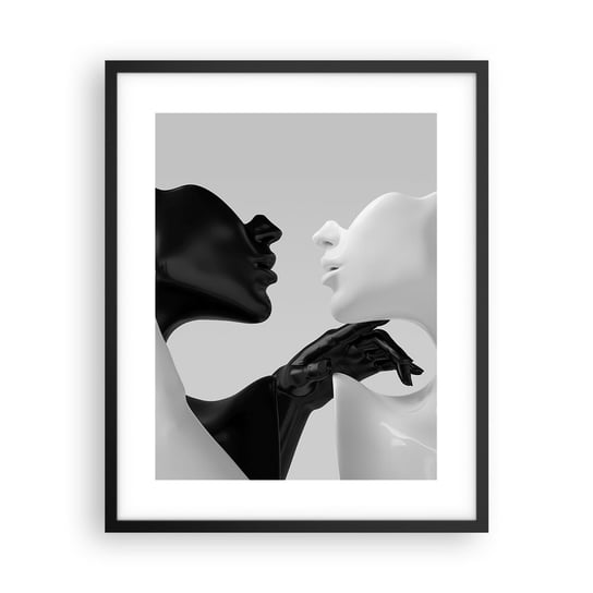 Obraz - Plakat - Przyciąganie – pożądanie - 40x50cm - Abstrakcja Manekin Posąg - Foto Plakaty w ramie koloru czarnego do Salonu Sypialni ARTTOR ARTTOR