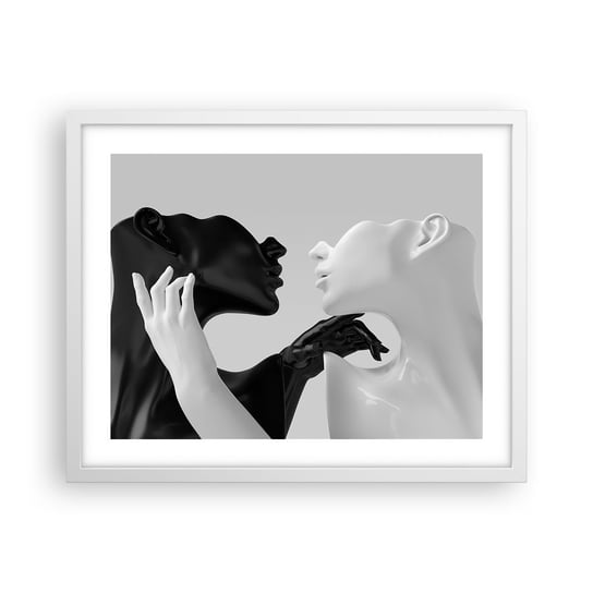 Obraz - Plakat - Przyciąganie – pożądanie - 50x40cm - Abstrakcja Manekin Posąg - Foto Plakaty w ramie koloru białego do Salonu Sypialni ARTTOR ARTTOR