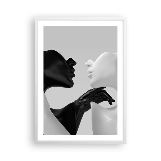 Obraz - Plakat - Przyciąganie – pożądanie - 50x70cm - Abstrakcja Manekin Posąg - Nowoczesny modny obraz Plakat rama biała ARTTOR ARTTOR