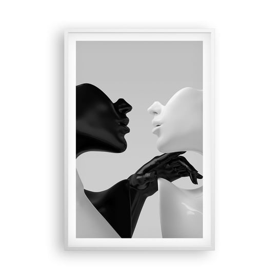 Obraz - Plakat - Przyciąganie – pożądanie - 61x91cm - Abstrakcja Manekin Posąg - Foto Plakaty na ścianę w ramie białej - Plakat do Salonu Sypialni ARTTOR ARTTOR