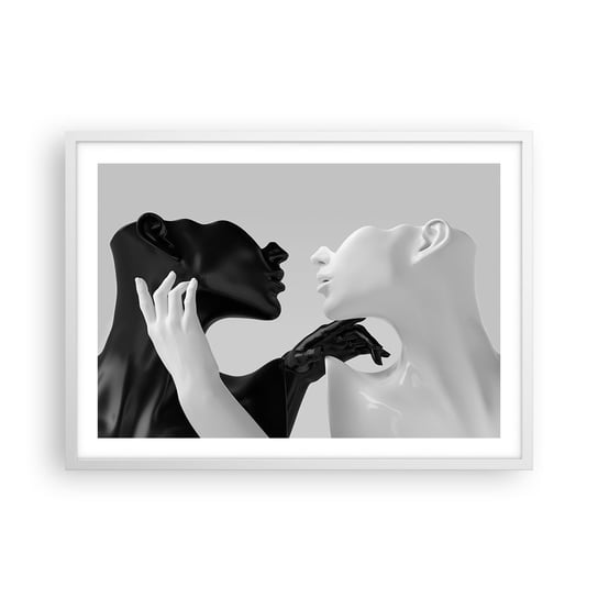 Obraz - Plakat - Przyciąganie – pożądanie - 70x50cm - Abstrakcja Manekin Posąg - Nowoczesny modny obraz Plakat rama biała ARTTOR ARTTOR