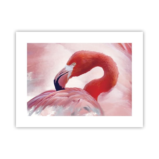 Obraz - Plakat - Ptasia uroda - 40x30cm - Flaming Ptak Natura - Foto Plakaty na ścianę bez ramy - Plakat do Salonu Sypialni ARTTOR ARTTOR