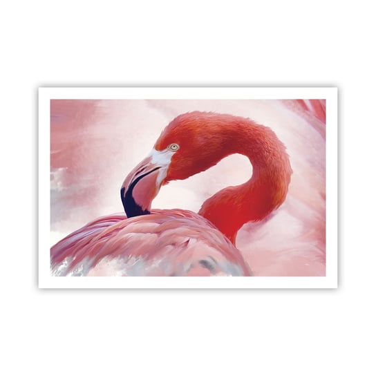 Obraz - Plakat - Ptasia uroda - 91x61cm - Flaming Ptak Natura - Foto Plakaty na ścianę bez ramy - Plakat do Salonu Sypialni ARTTOR ARTTOR