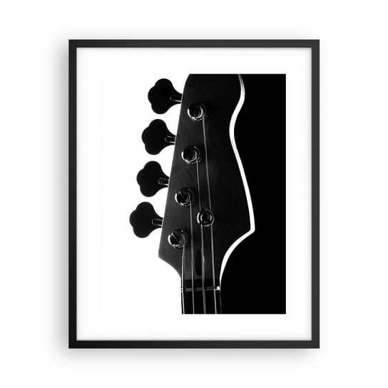 Obraz - Plakat - Rockowa cisza  - 40x50cm - Gitara Muzyka Nowoczesny - Foto Plakaty w ramie koloru czarnego do Salonu Sypialni ARTTOR ARTTOR